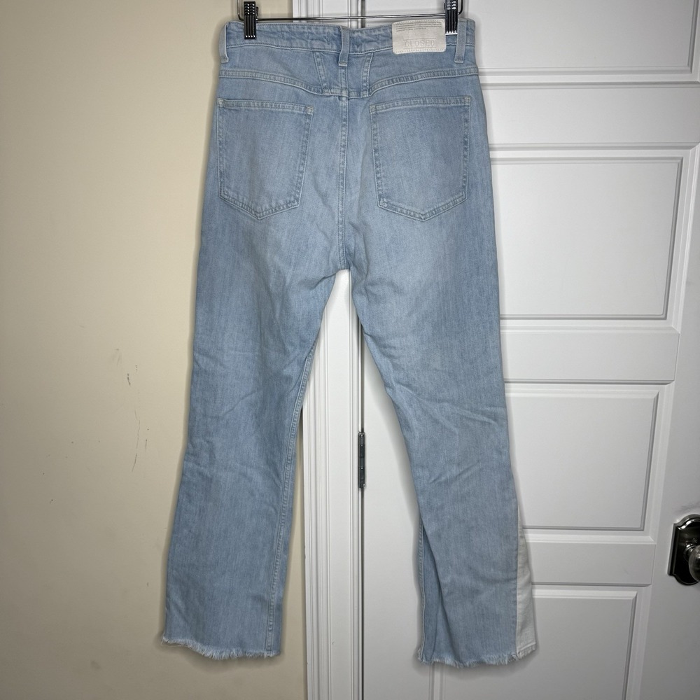 Closed Baylin High Rise Flare Jean Women's 29 (28/28.5) Light Blue Spliced Italy - Picture 2 of 11